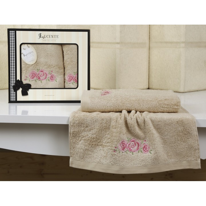 Комплект полотенец бамбук RISO 50х90-70х140 см бежевый